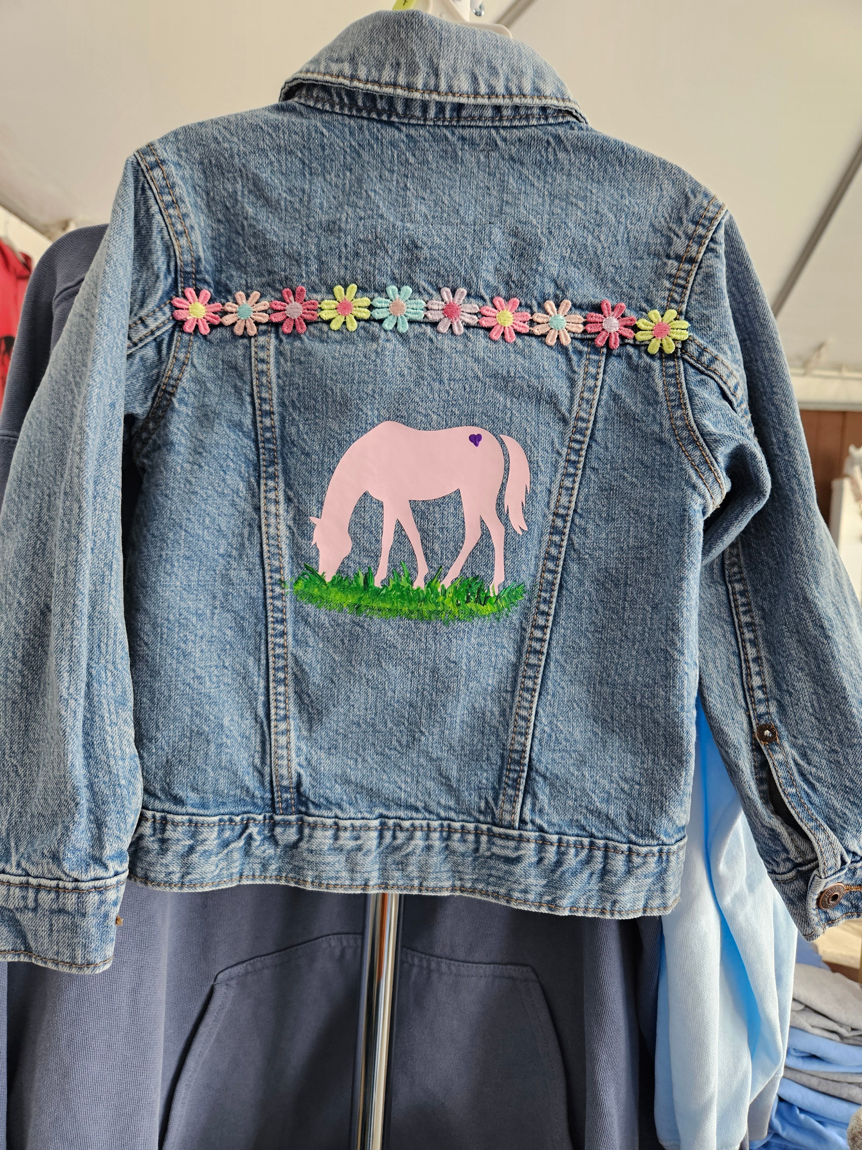 Children's Pink Pony Jean Jackets